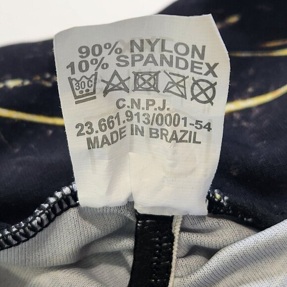 LiCi Fit Butt Scrunch‎ V Front Leggings Womens XXL 16-18 US Black Gold Marble - Picture 8 of 8